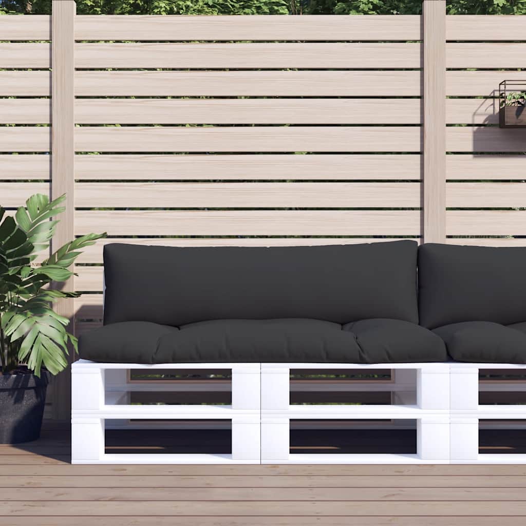 vidaXL Palletkussen 58x58x10 cm stof antracietkleurig
