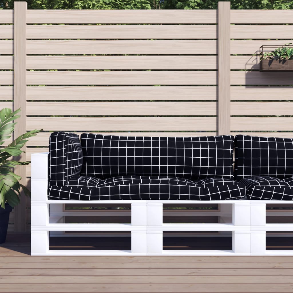 vidaXL Palletkussen 58x58x10 cm stof antracietkleurig