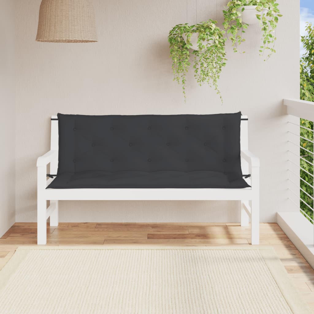 vidaXL Garden Bench Cushions 2 pcs 100x50x7 cm oxford fabric anthracite