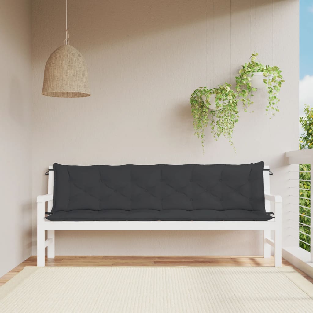 vidaXL Garden Bench Cushions 2 pcs 100x50x7 cm oxford fabric anthracite