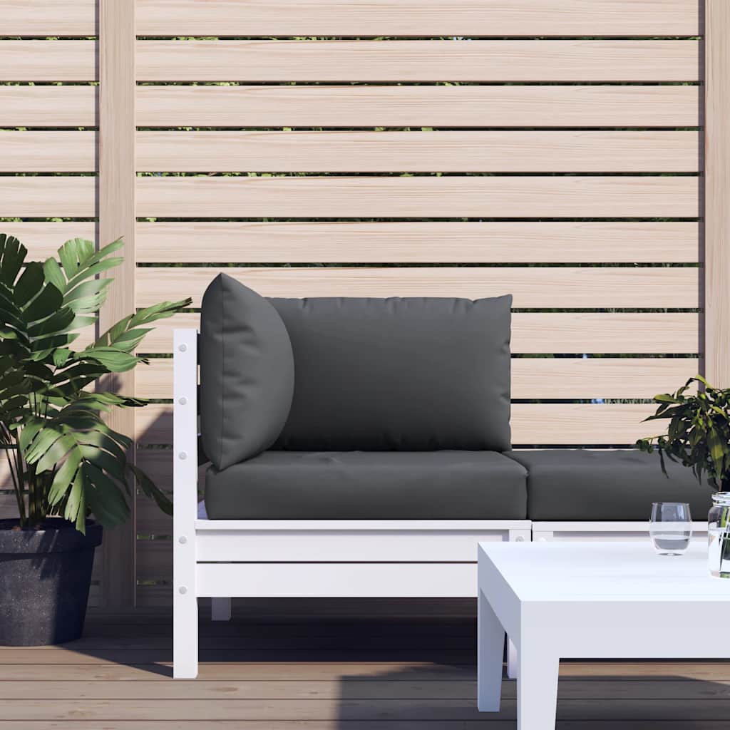 vidaXL Palletkussens 2 st stof antraciet