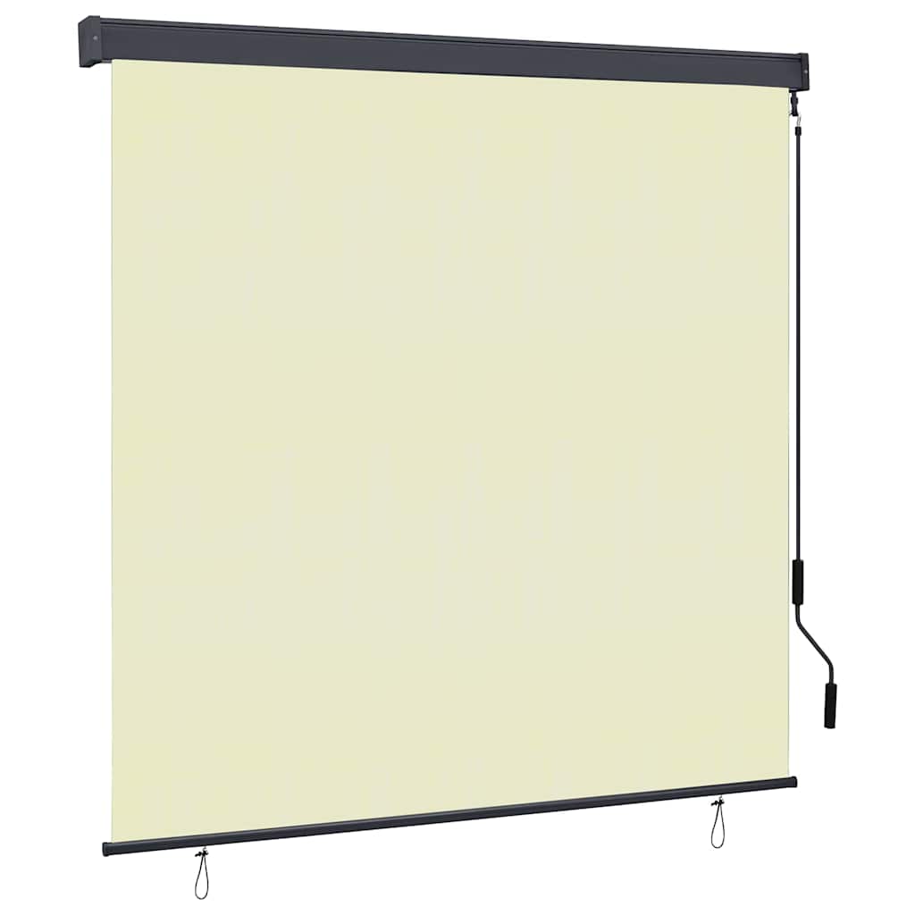 vidaXL Rolgordijn voor buiten 60x250 cm blauw en wit