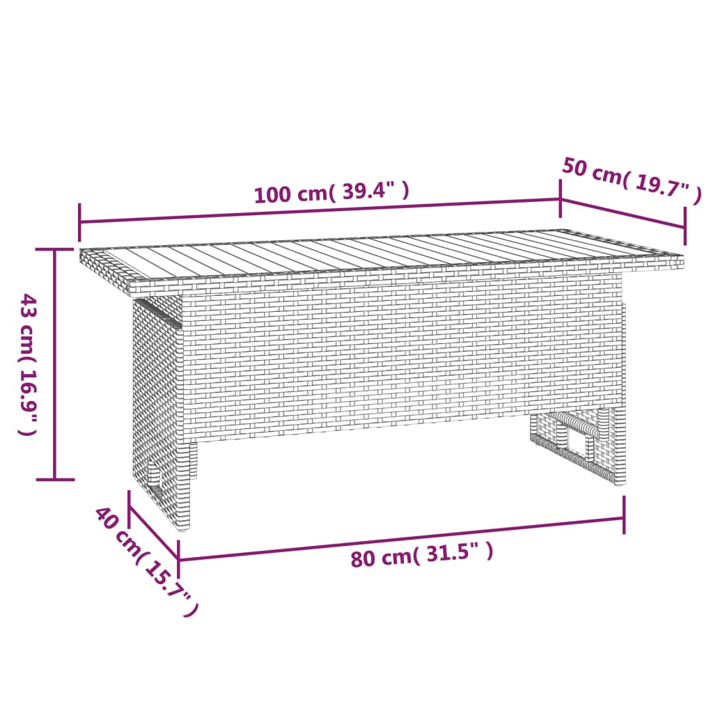 vidaXL 2-delige Loungeset met kussens poly rattan zwart