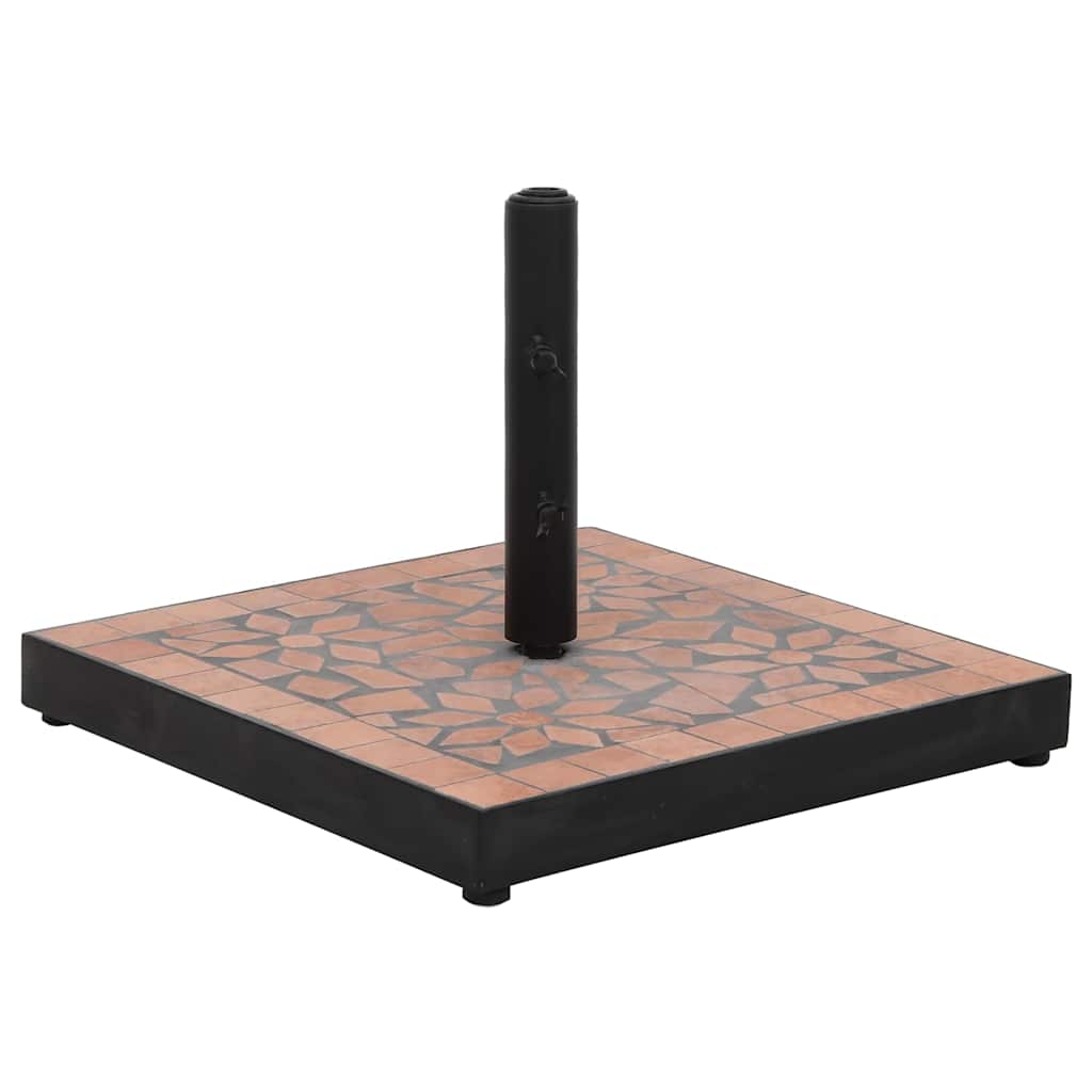 vidaXL Parasol Base Round 12 kg Terracotta White