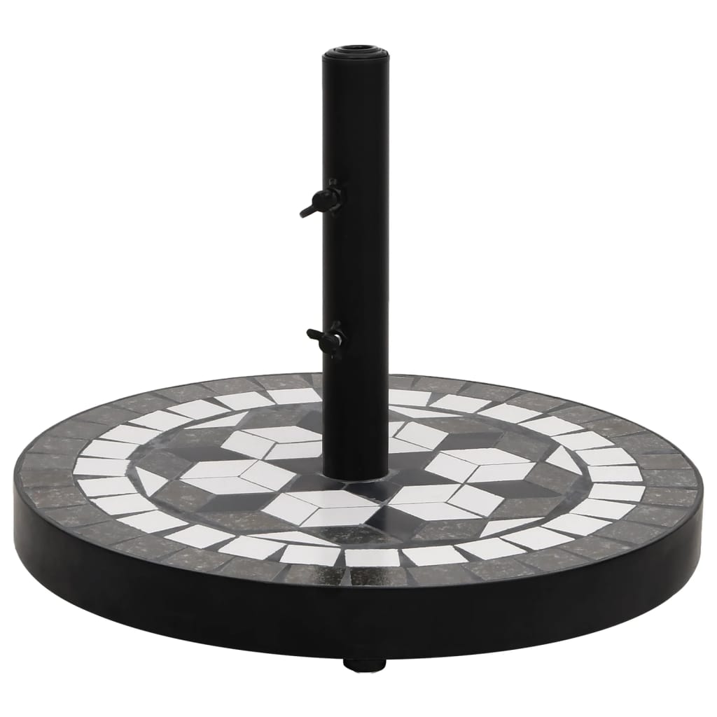 vidaXL Parasol Base Round 12 kg Terracotta White