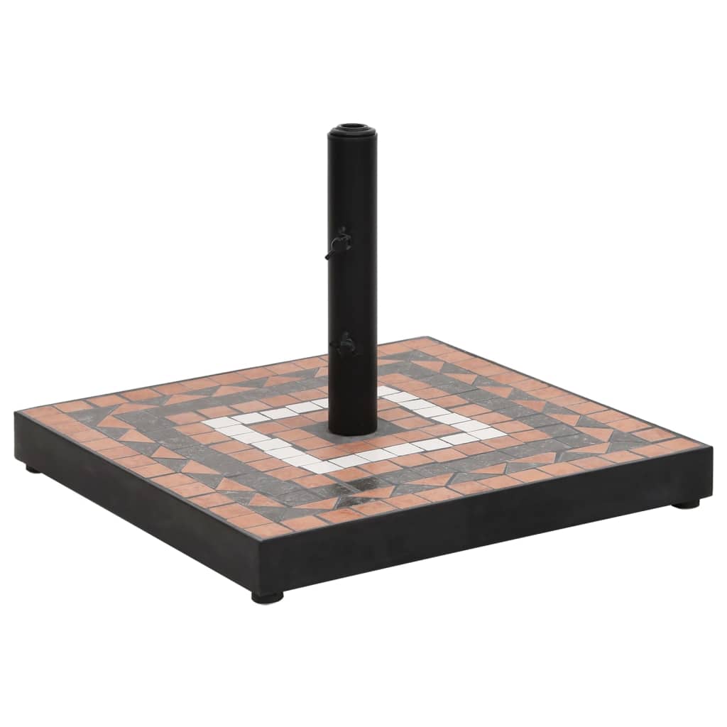 vidaXL Parasol Base Round 12 kg Terracotta White