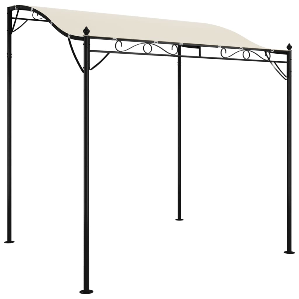 vidaXL Luifel 2x2,3 m 180 g/m² stof en staal crèmekleurig