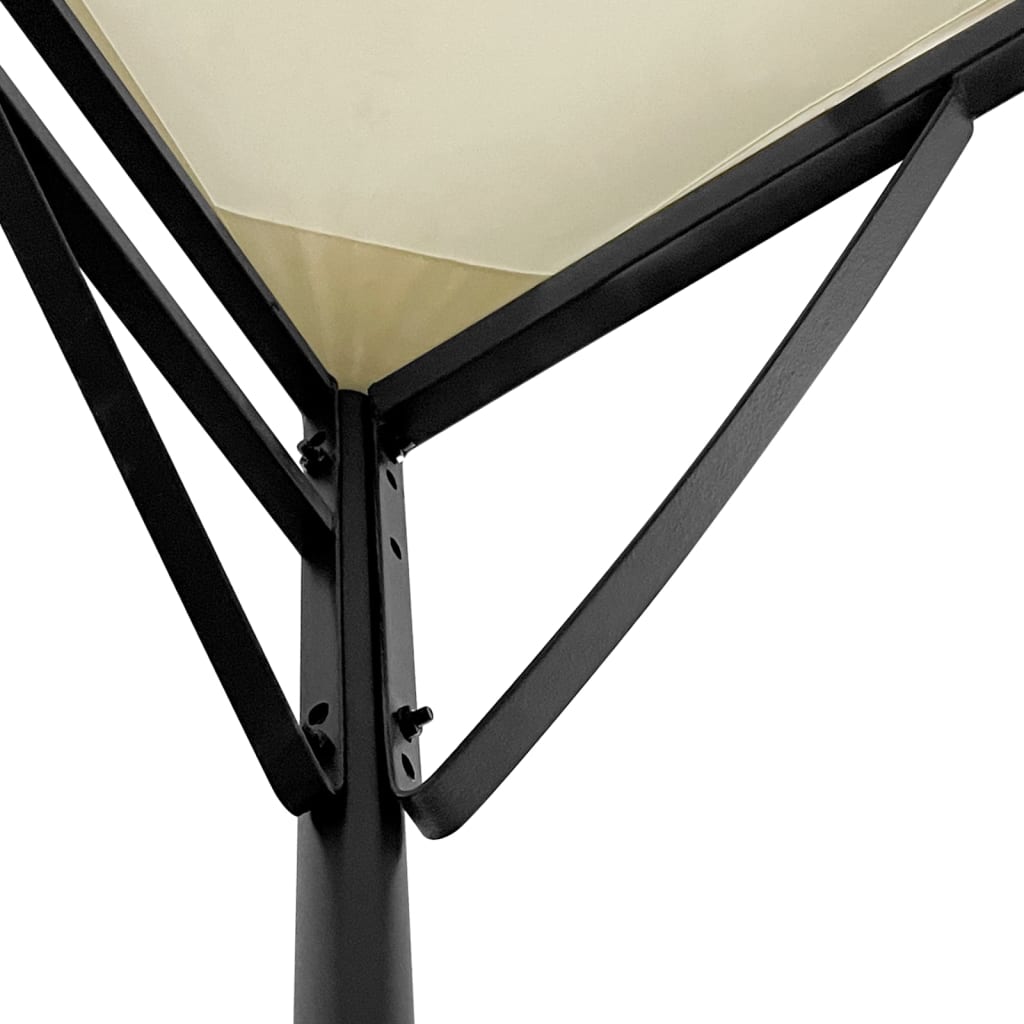 vidaXL Luifel 2x2,3 m 180 g/m² stof en staal crèmekleurig
