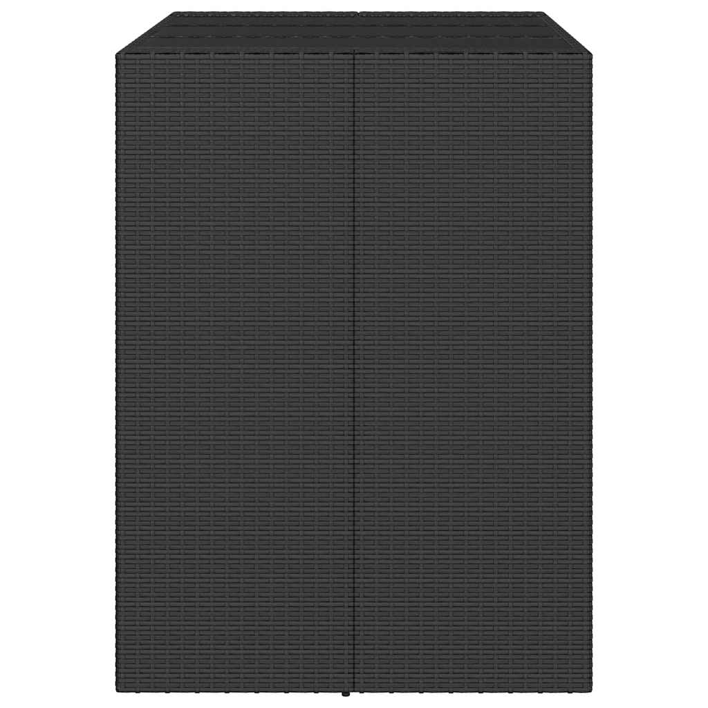 vidaXL Bartafel met glazen blad 105x80x110 cm poly rattan bruin