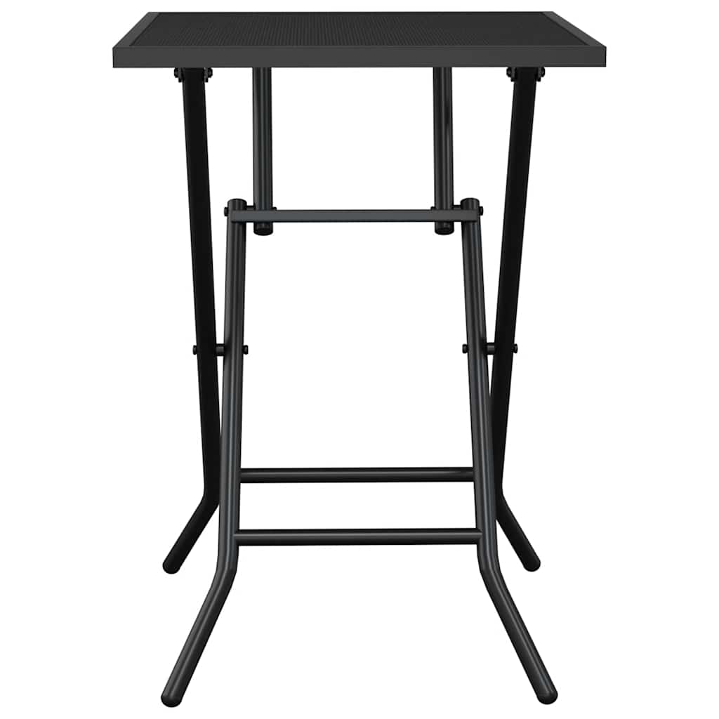vidaXL Folding Garden Table 50x50x72 cm Mesh Steel Anthracite