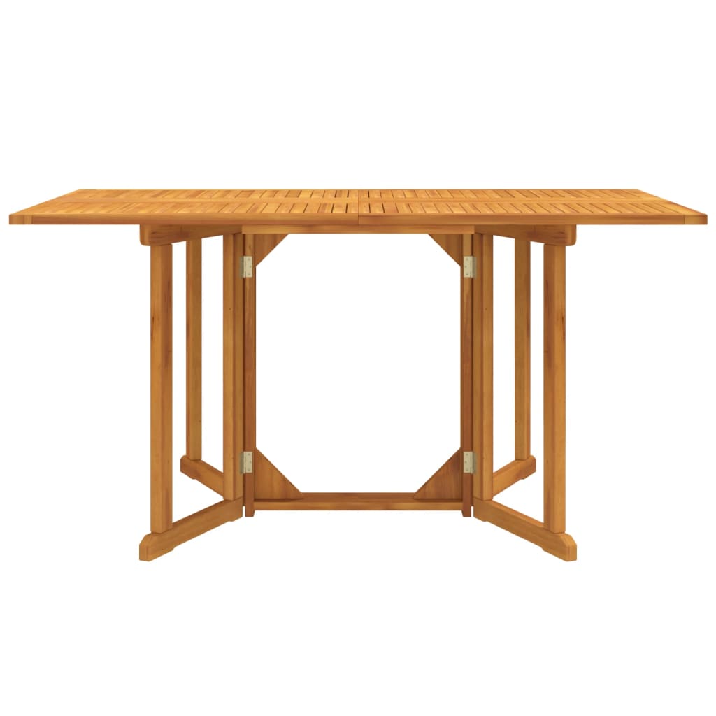vidaXL Folding Garden Table 150x90x75 cm Solid Teak
