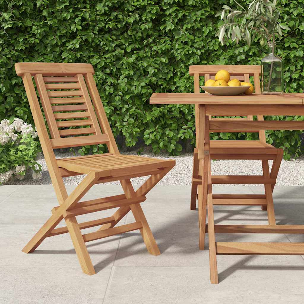 vidaXL Tuinstoelen inklapbaar 4 st 47x63x90 cm massief teakhout