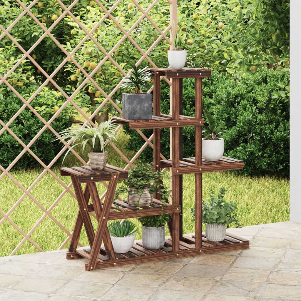 vidaXL Bloemenstandaard 110x25x96 cm massief vurenhout