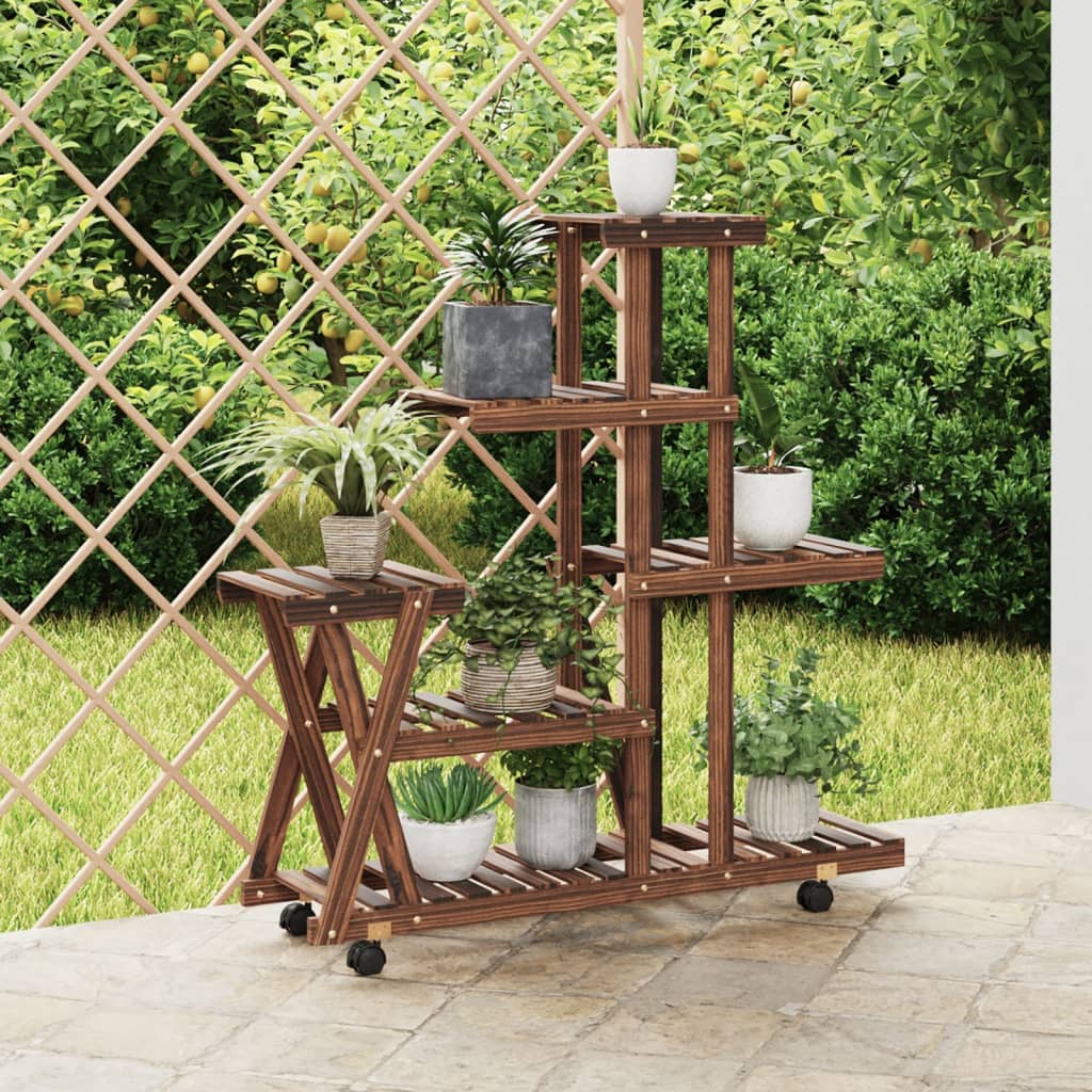 vidaXL Bloemenstandaard 110x25x96 cm massief vurenhout