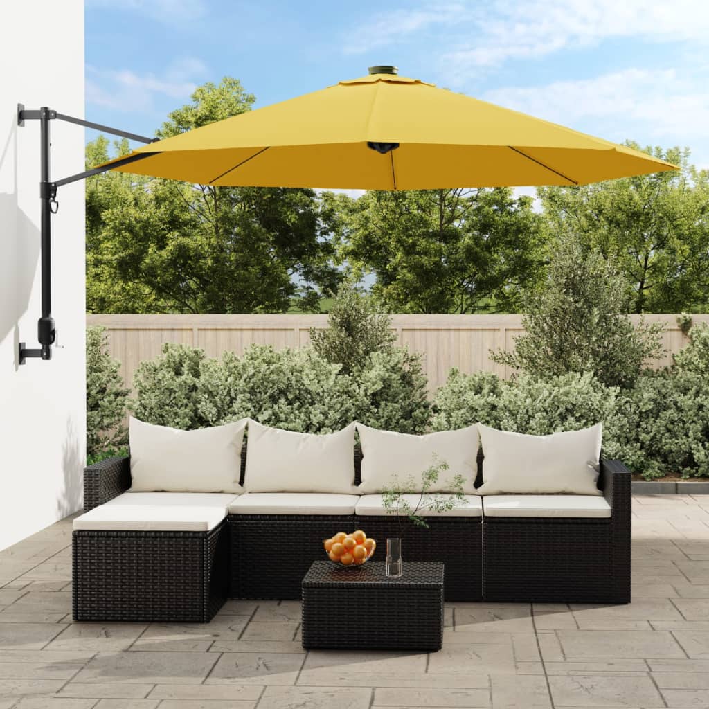 vidaXL Wandparasol 290 cm felrood