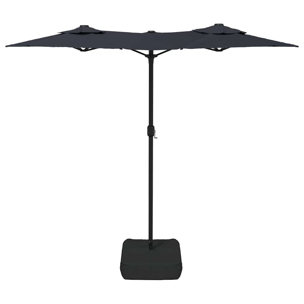 vidaXL Double-Tier LED Parasol 316x145 cm Sand White