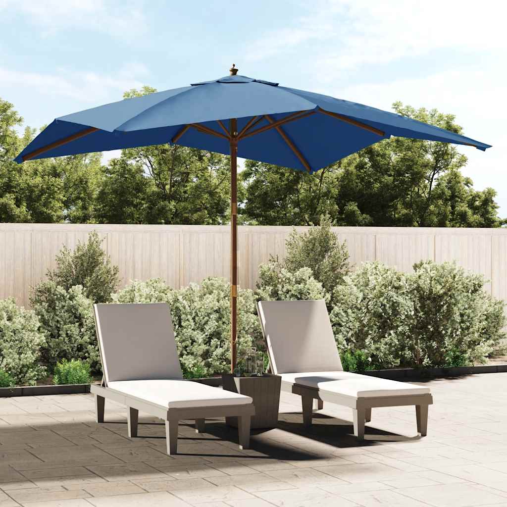 vidaXL Parasol with Wooden Pole 300x300x273 cm Sand