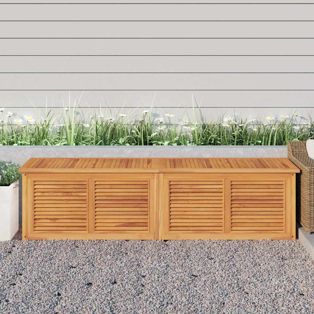vidaXL Garden Storage Box with Bag 60x50x58 cm Solid Teakwood