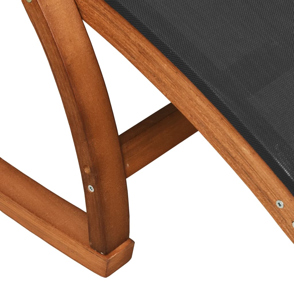 vidaXL Rocking Chair Textilene and Solid Poplar Wood White