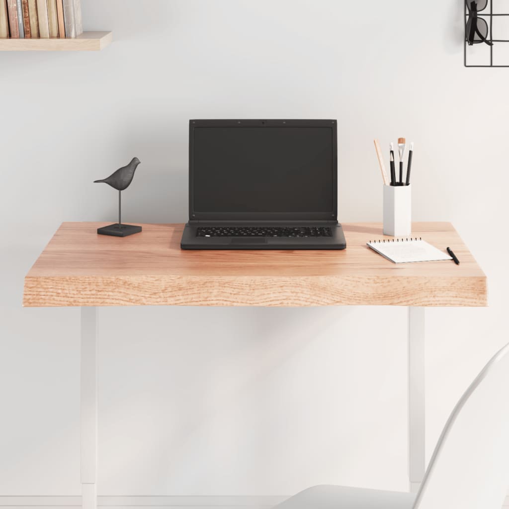 vidaXL Table Top Live Edge 40x40x2 cm Solid Oakwood