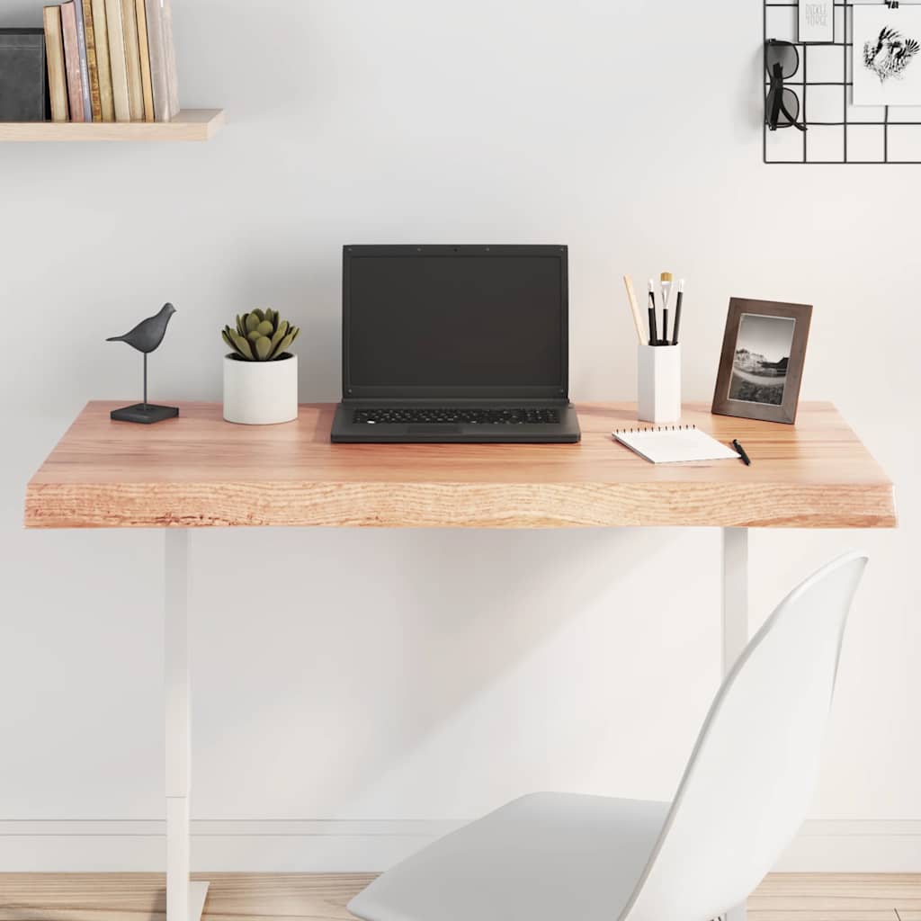 vidaXL Table Top Live Edge 40x40x2 cm Solid Oakwood