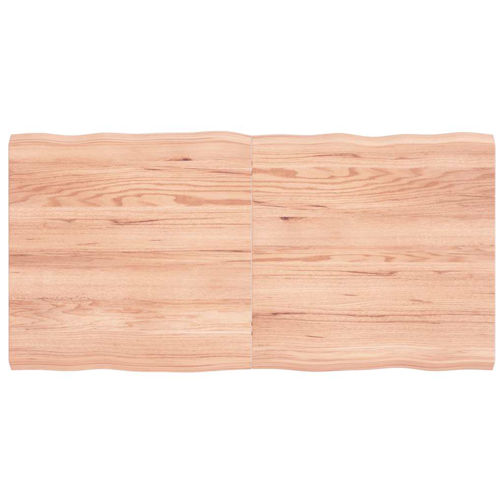 vidaXL Table Top Live Edge 40x40x2 cm Solid Oakwood
