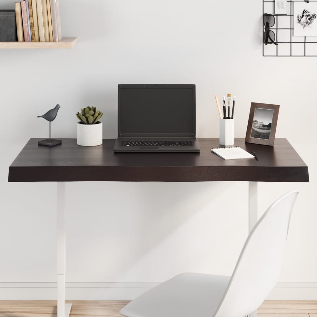 vidaXL Table Top Live Edge 40x40x2 cm Solid Oakwood