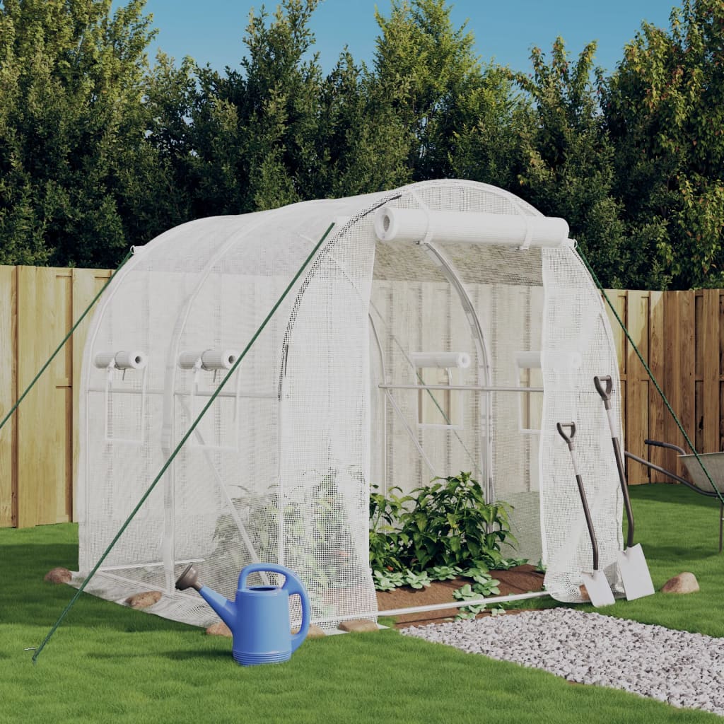 vidaXL Tuinkas met stalen frame 8 m² 4x2x2 m