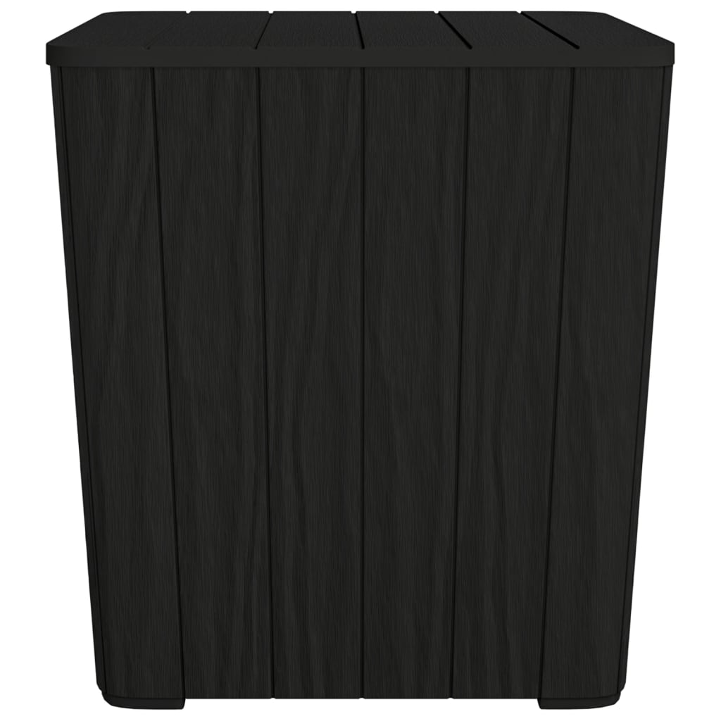 vidaXL Garden Table with Removable Lid Polypropylene Black
