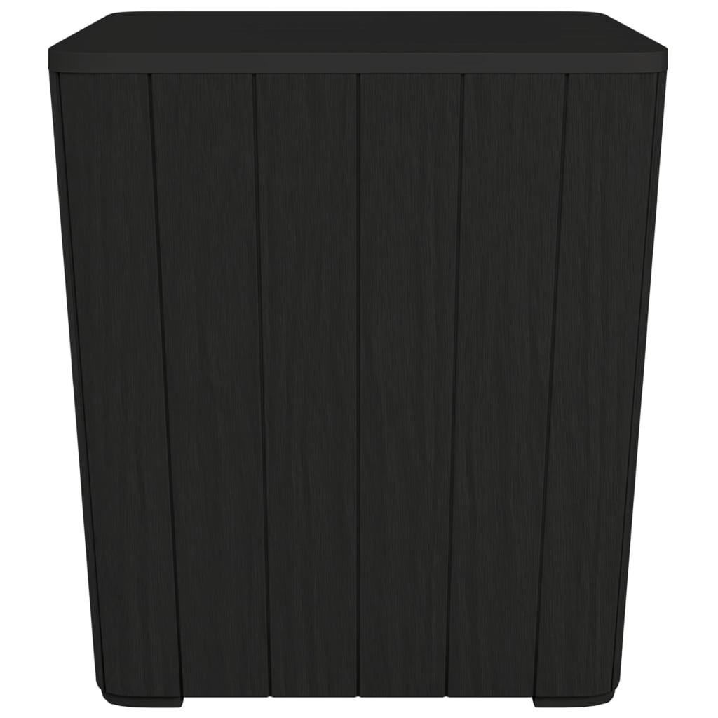 vidaXL Garden Table with Removable Lid Polypropylene Black