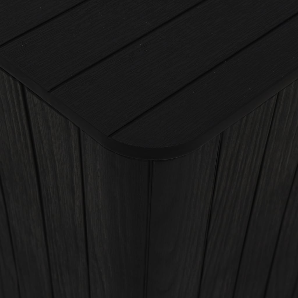 vidaXL Garden Table with Removable Lid Polypropylene Black