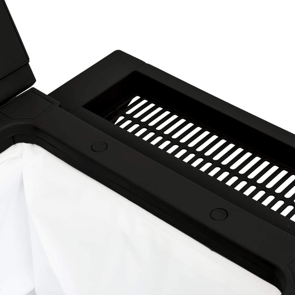 vidaXL Serveerwagen 3-in-1 polypropeen zwart