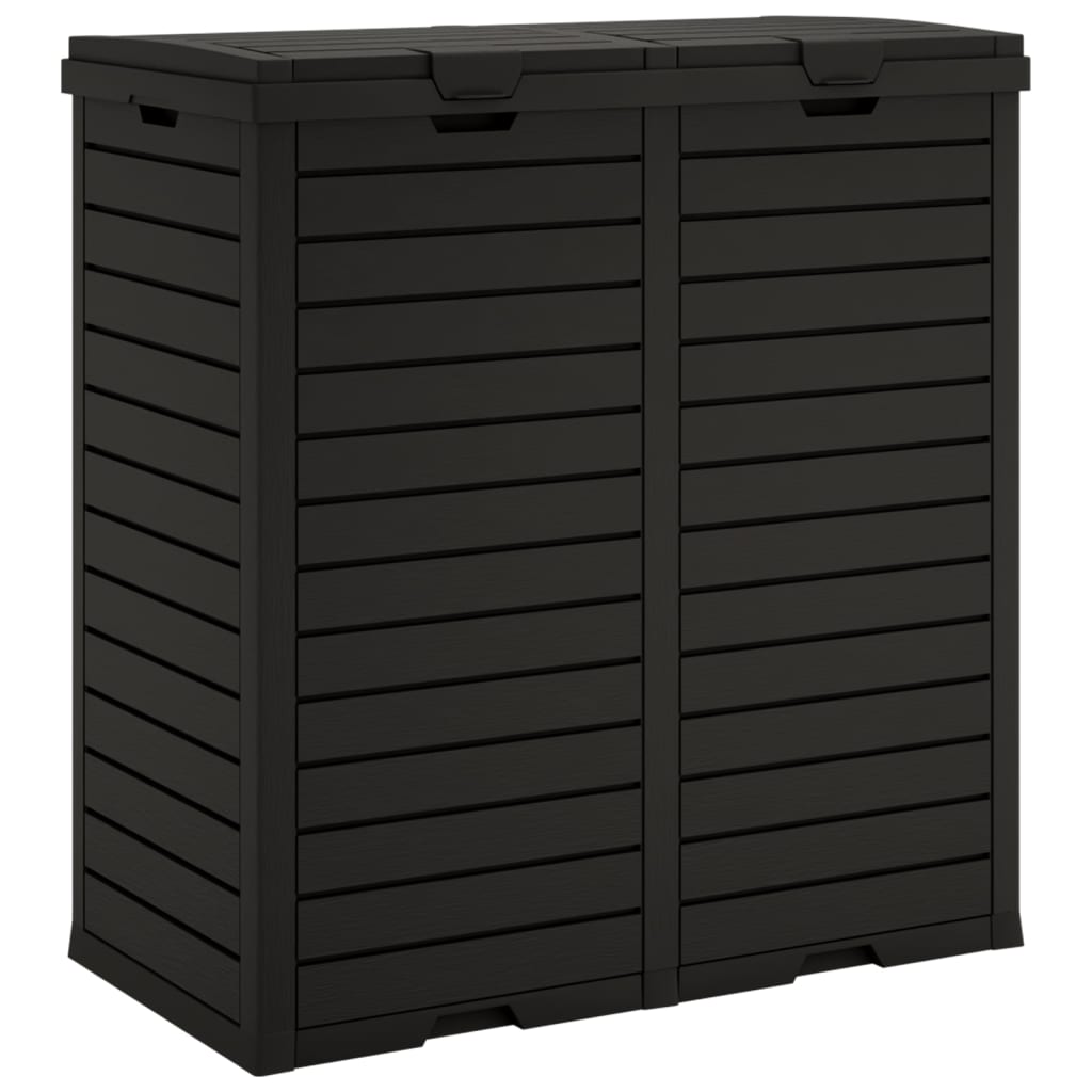 vidaXL Vuilnisbak voor tuin 78x41x86 cm polypropeen zwart