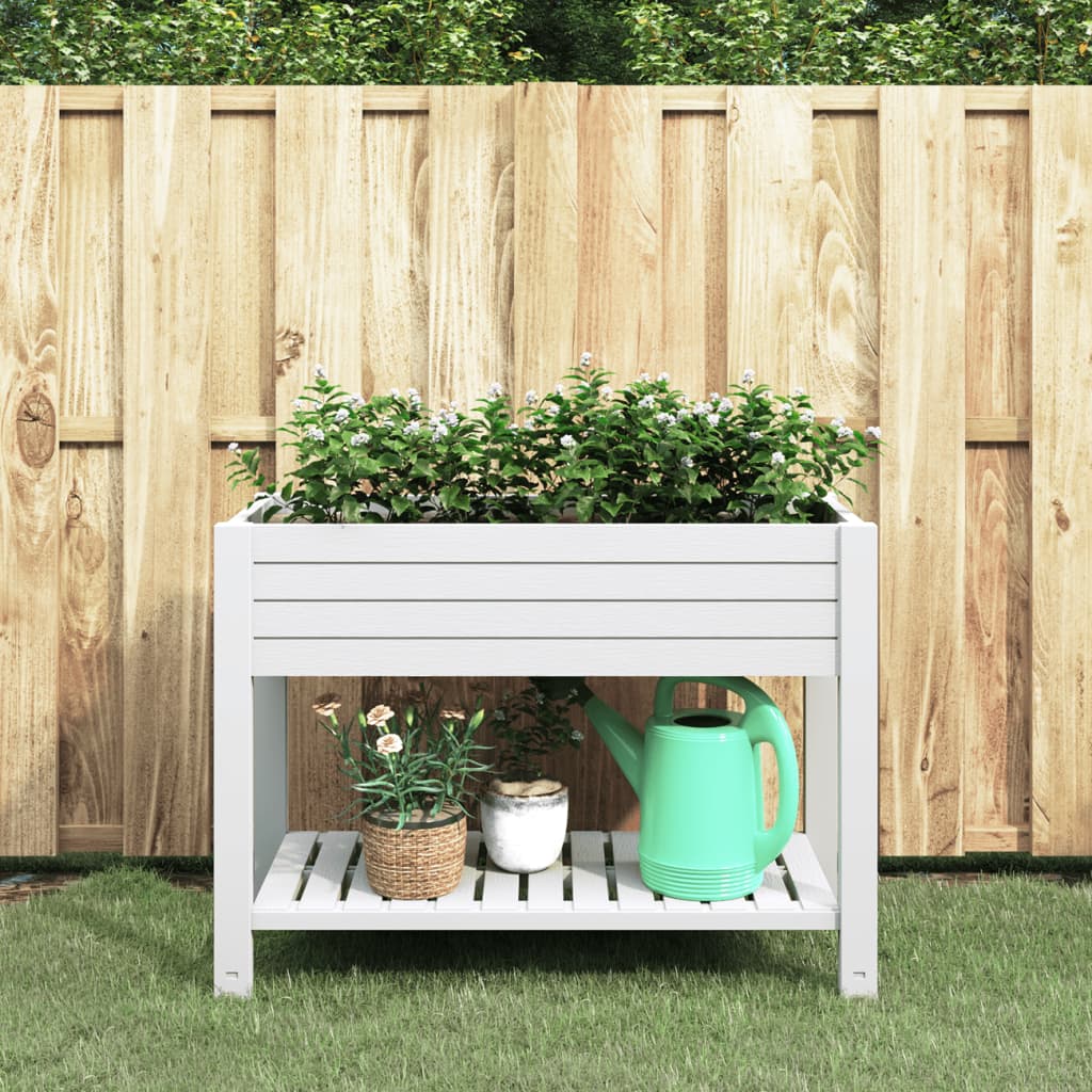 vidaXL Plantenbak verhoogd 110x45x79 cm polypropeen lichtbruin