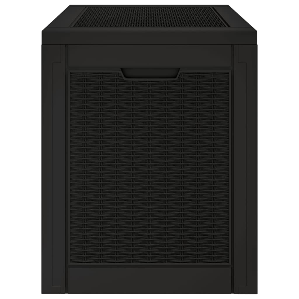 vidaXL Garden Storage Box 55.5x43x53 cm polypropylene black