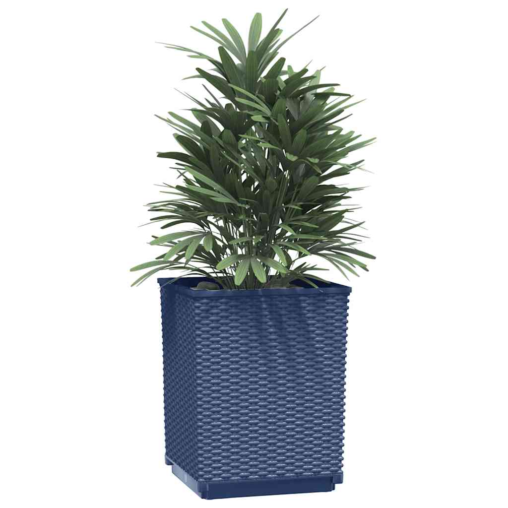 vidaXL Plantenbakken 2 st 30x30x37 cm polypropeen blauwgrijs