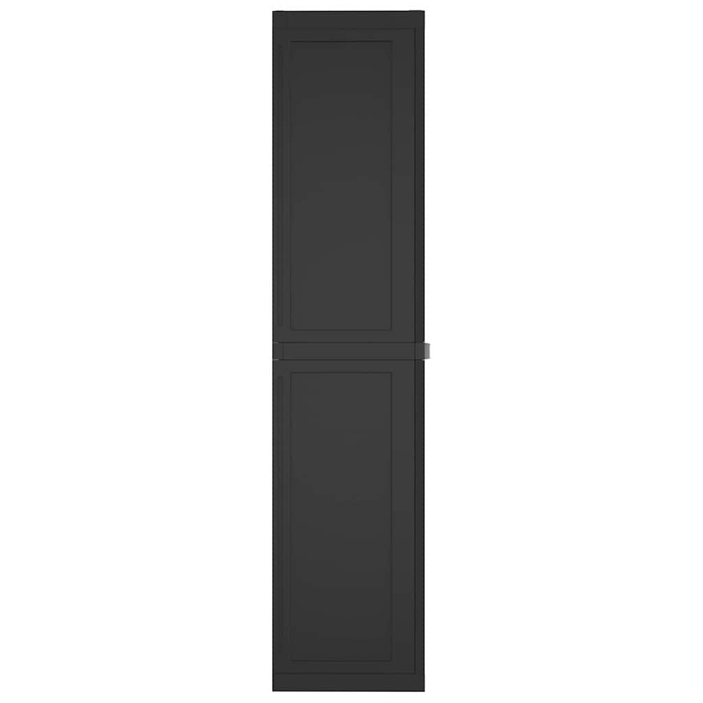 vidaXL Tuinkast 65x37x85 cm polypropeen grijs en zwart