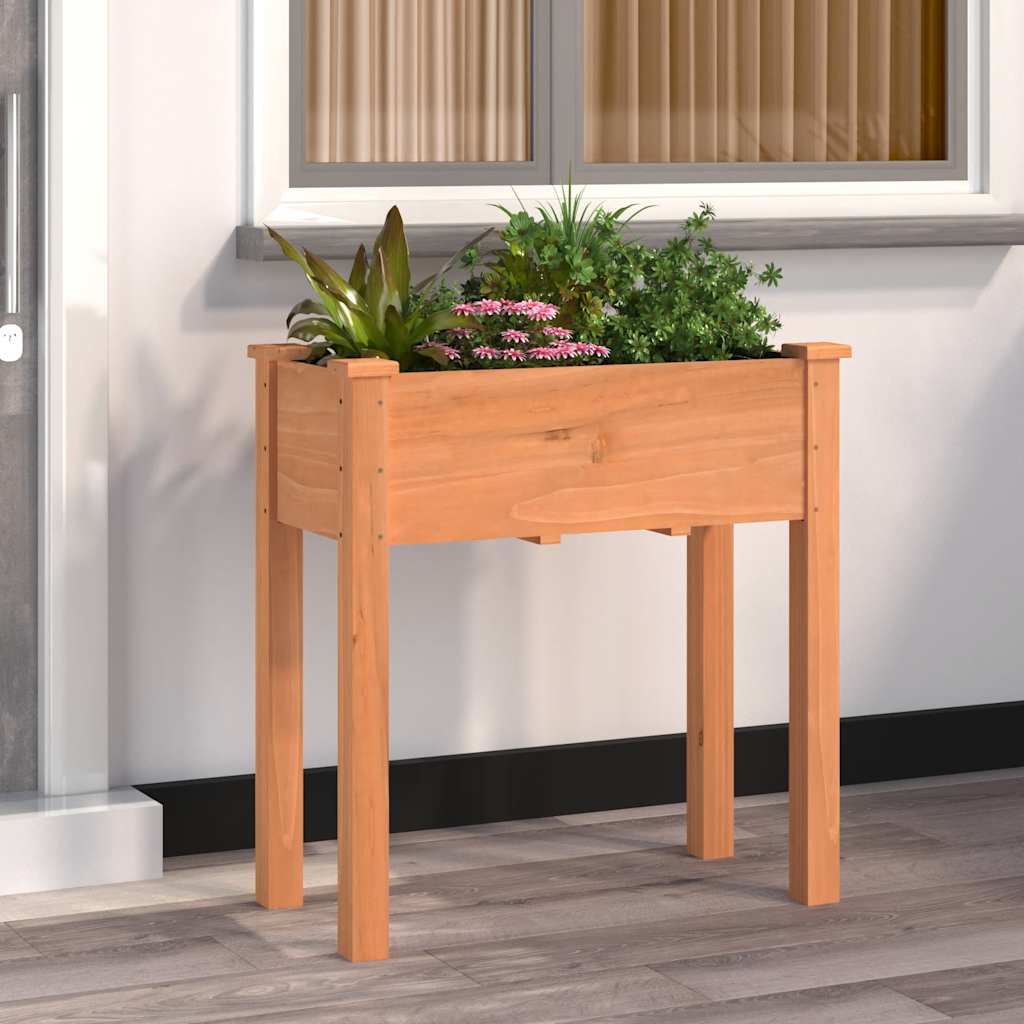 vidaXL Plantenbak op wieltjes 71x37x80 cm massief vurenhout