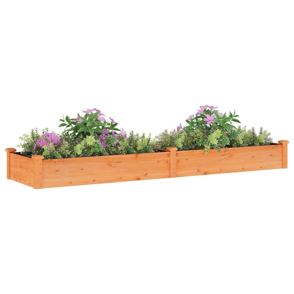 vidaXL Plantenbak verhoogd met voering 120x45x25 cm massief vurenhout