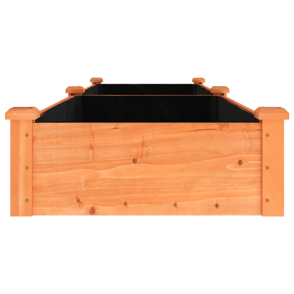 vidaXL Plantenbak verhoogd met voering 120x45x25 cm massief vurenhout