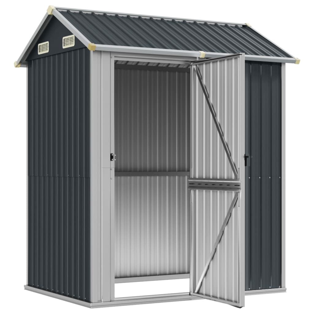 vidaXL Tuinhuis Lichtgrijs 192x152,5x237 cm Gegalvaniseerd Staal