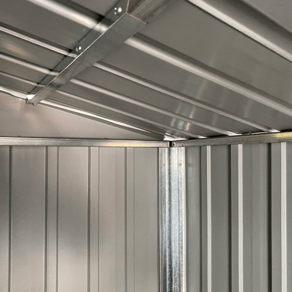 vidaXL Tuinhuis Lichtgrijs 192x152,5x237 cm Gegalvaniseerd Staal