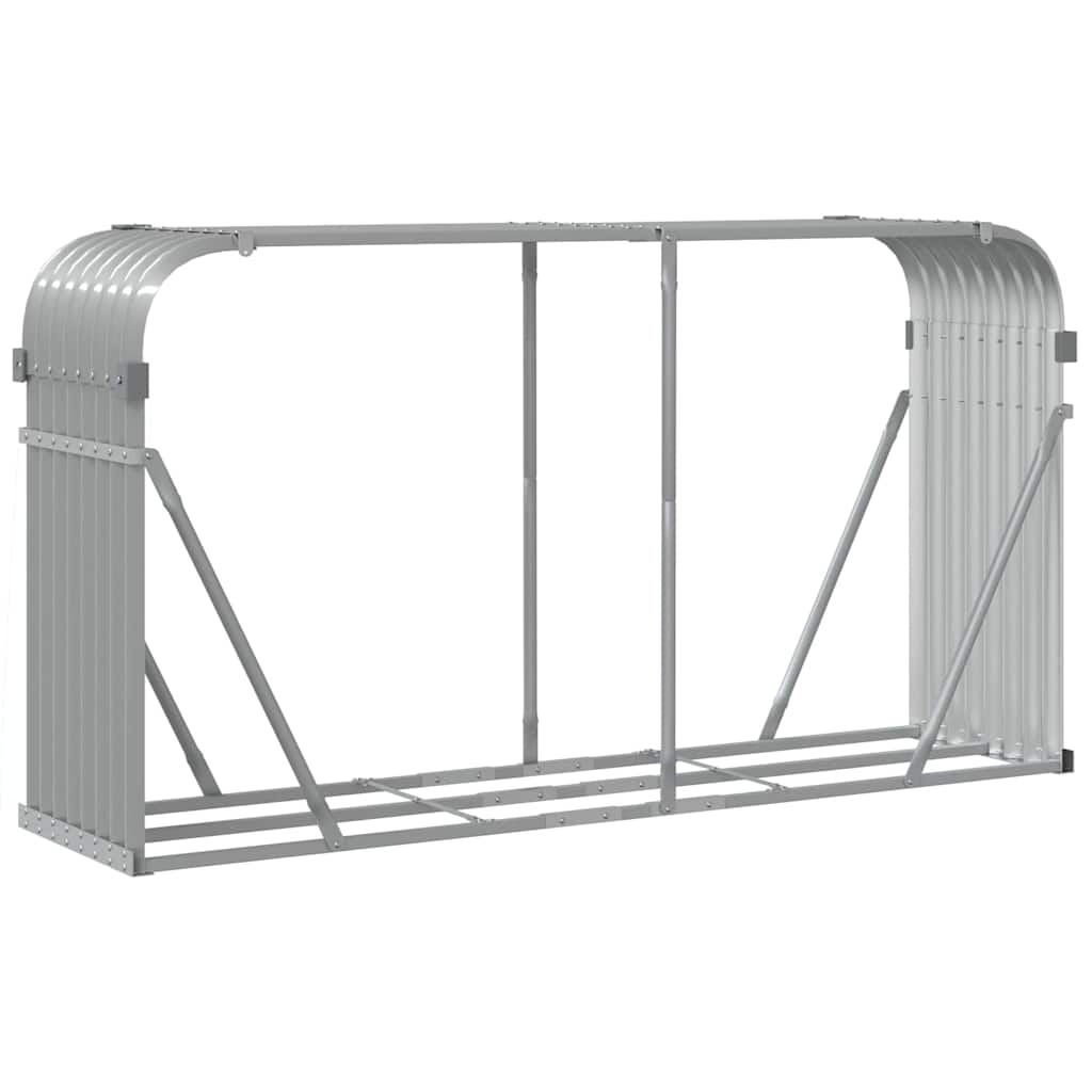 vidaXL Haardhoutopslag 40x45x170 cm gegalvaniseerd staal groen
