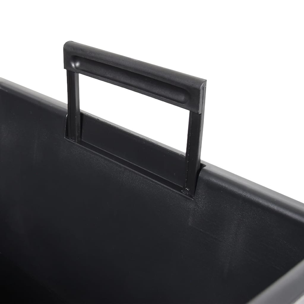 vidaXL Planter with removable pot rattan-look 21/32 L PP brown