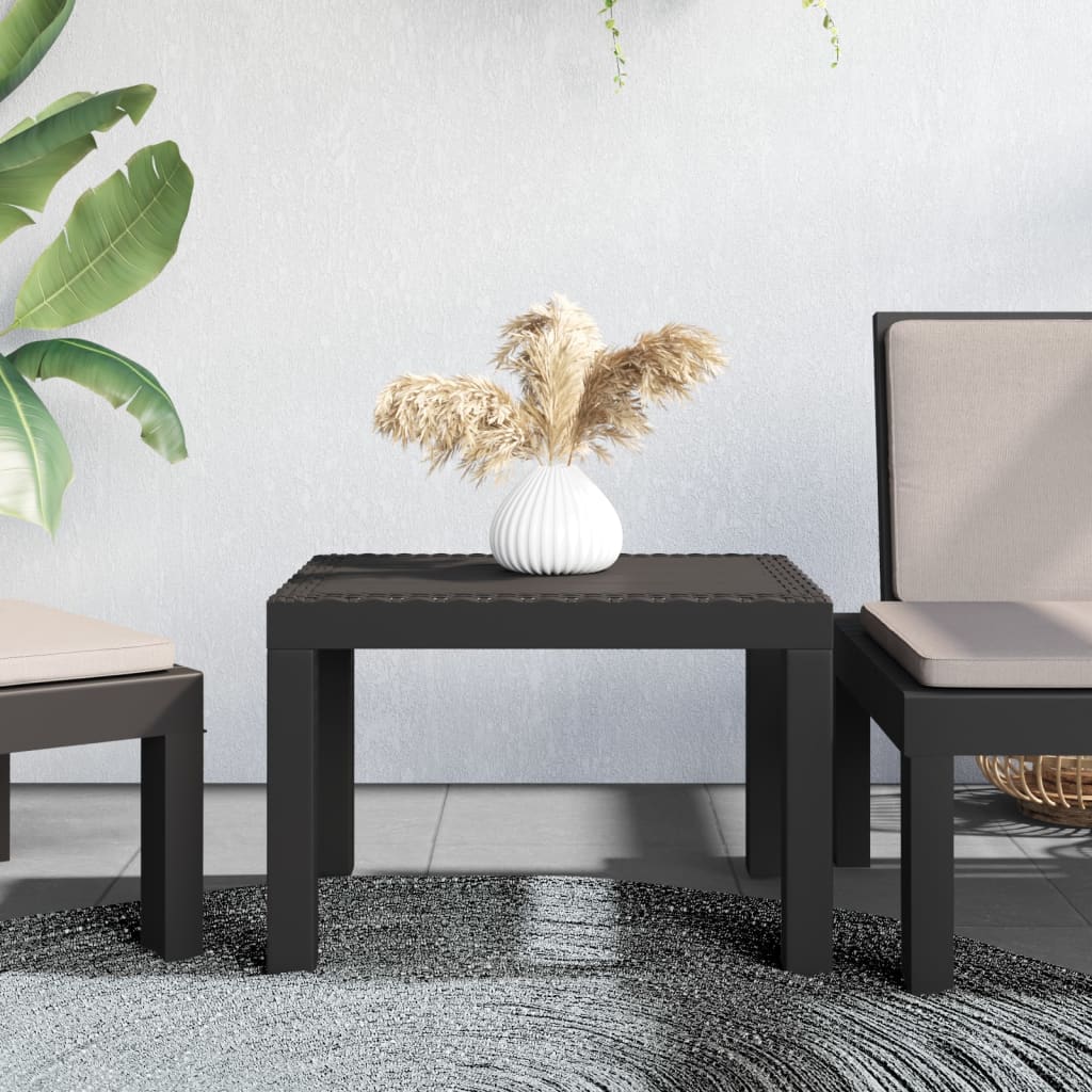 vidaXL Garden Table 59x47x40 cm PP anthracite