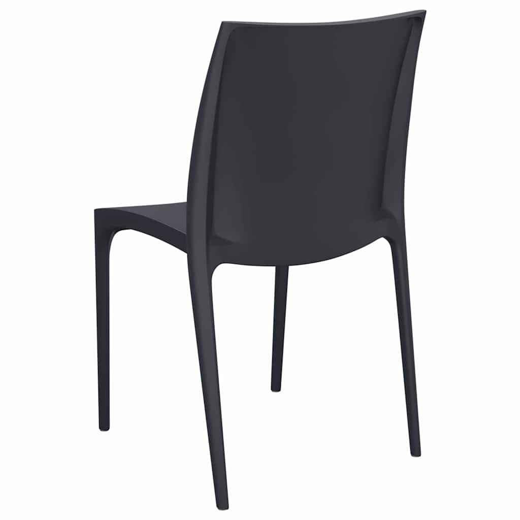 vidaXL Tuinstoelen 2 st 50x46x80 cm polypropeen antracietkleurig