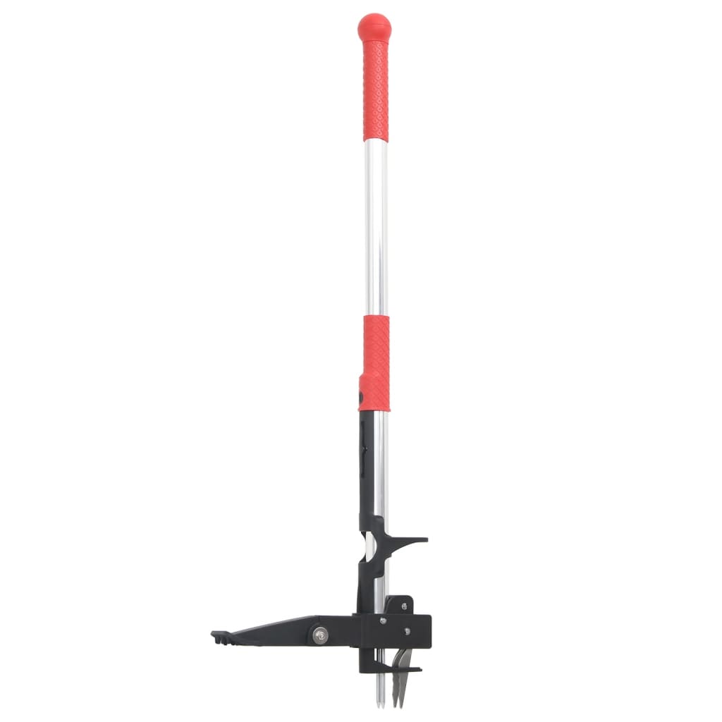 vidaXL Onkruidsteker 93,5 cm gepoedercoat staal rood en grijs