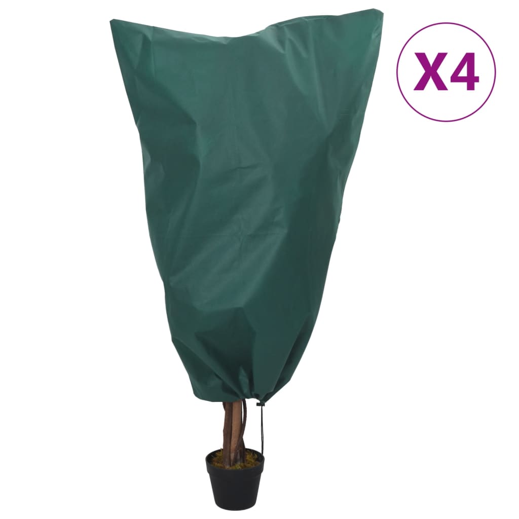 vidaXL Plantenhoezen met trekkoord 8 st 70 g/m² 0,8x0,8 m