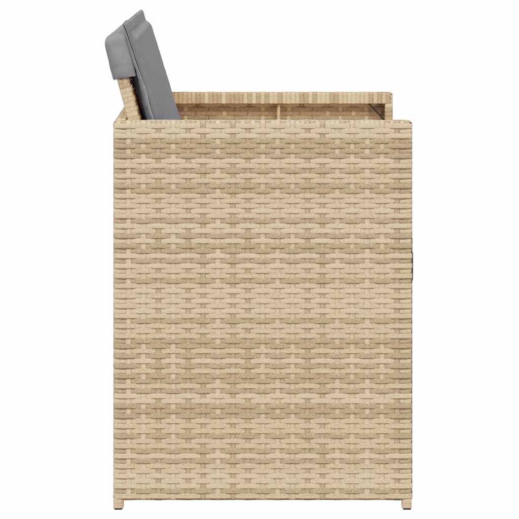 vidaXL Tuinstoelen 4 st met kussens poly rattan zwart