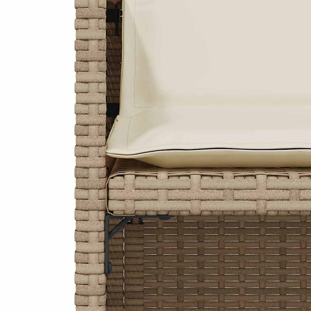 vidaXL 3-delige Bistroset met kussens poly rattan zwart